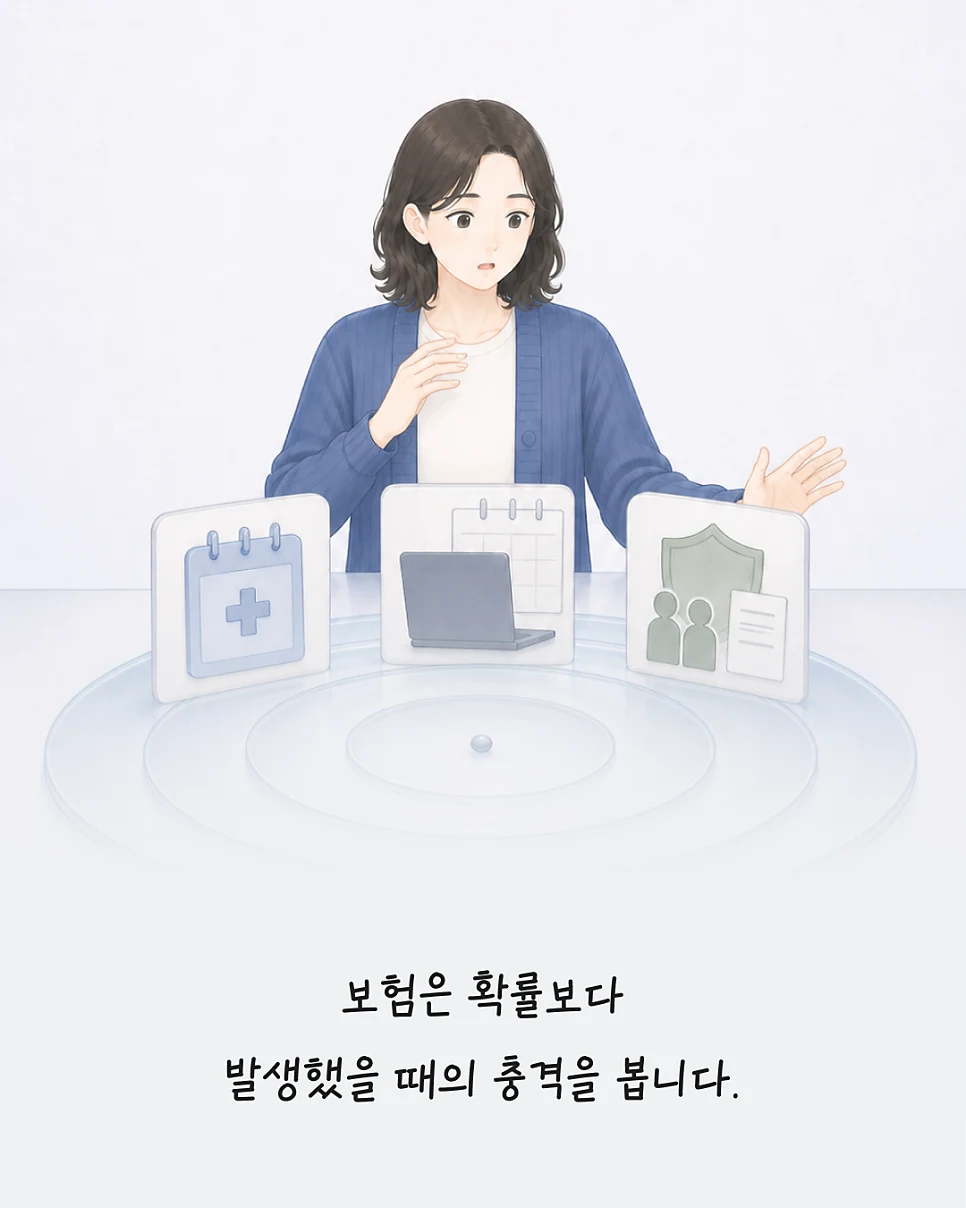 보험은 확률보다 사고 발생 시의 경제적 충격을 점검